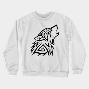 Tribal Wolf Howl Crewneck Sweatshirt